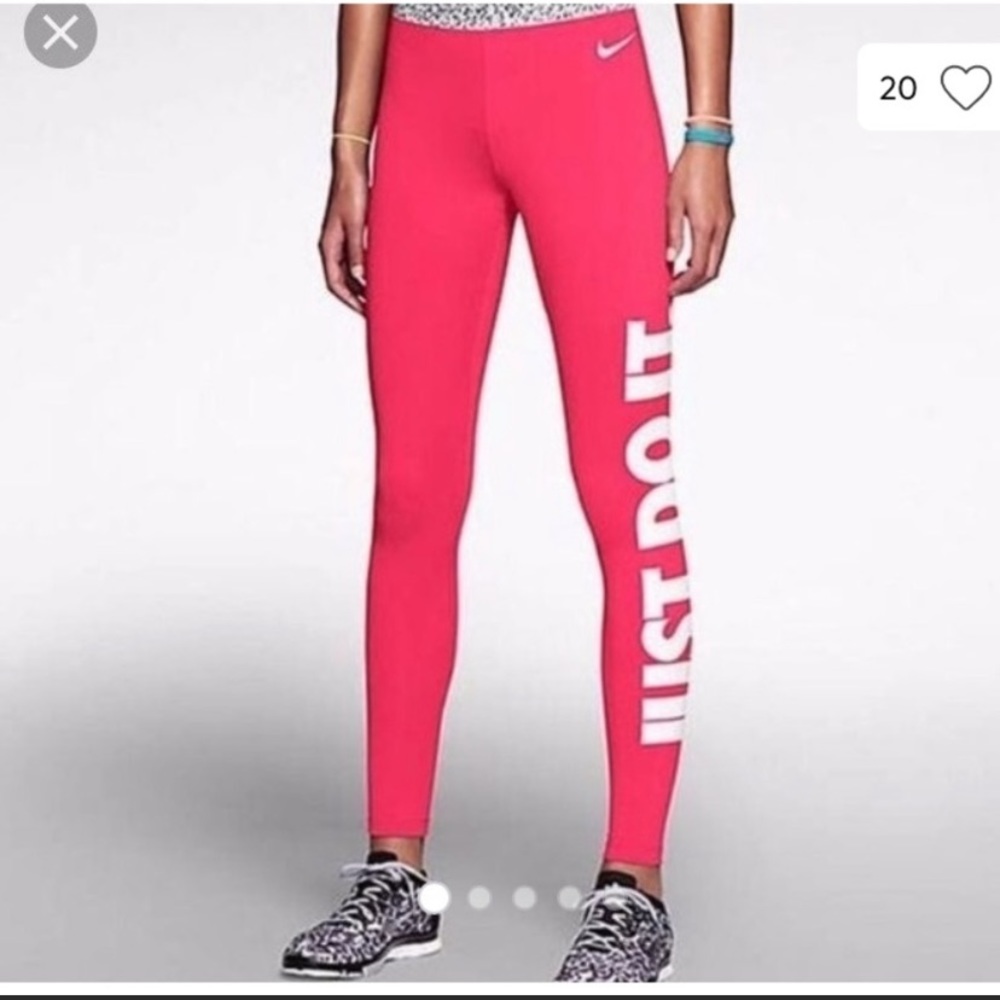 Neon Pink Nike Pro Leggings